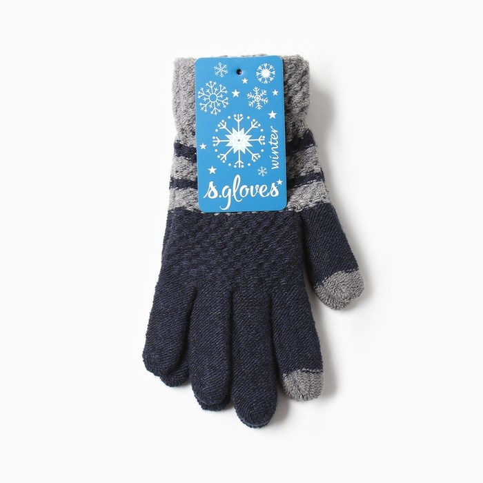 Перчатки мужские, цвет синий/серый, размер 10 Перчатки мужские, цвет синий/серый, размер 10