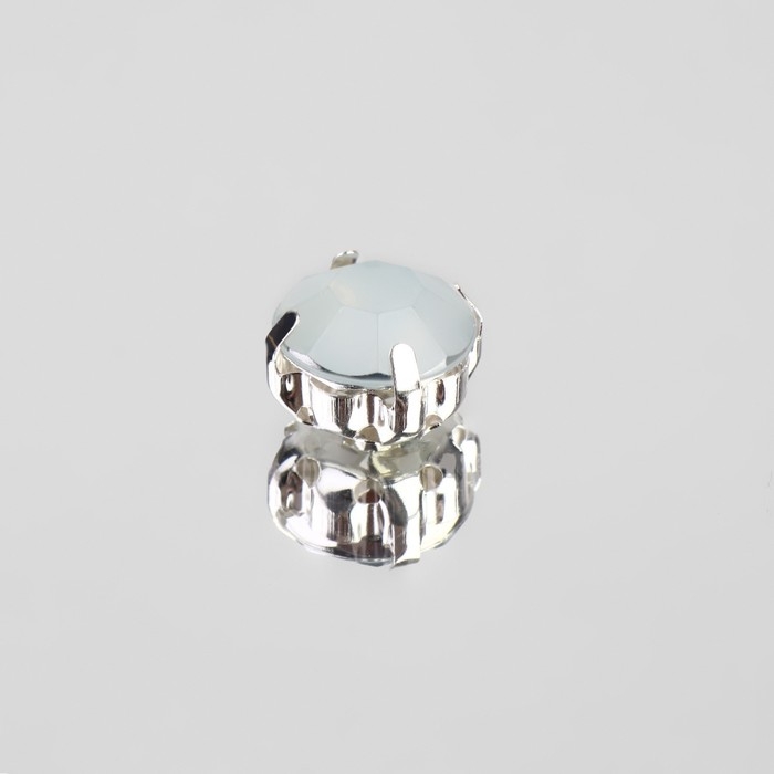 Стразы пришивные «Круг», в оправе, d = 10 мм, 20 шт, цвет белый опал Стразы пришивные «Круг», в оправе, d = 10 мм, 20 шт, цвет белый опал