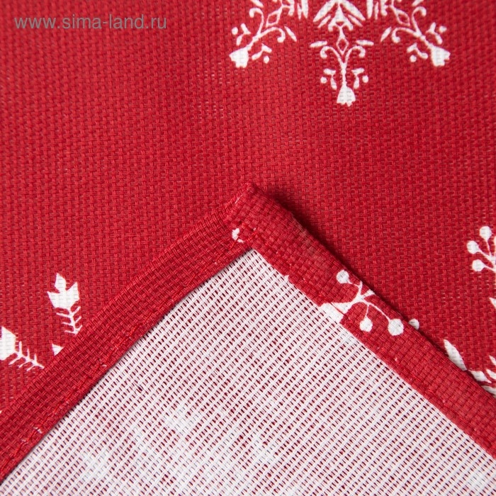 Полотенце "Доляна" Белые снежинки 40х70 см, 100% хлопок, 164 г/м2