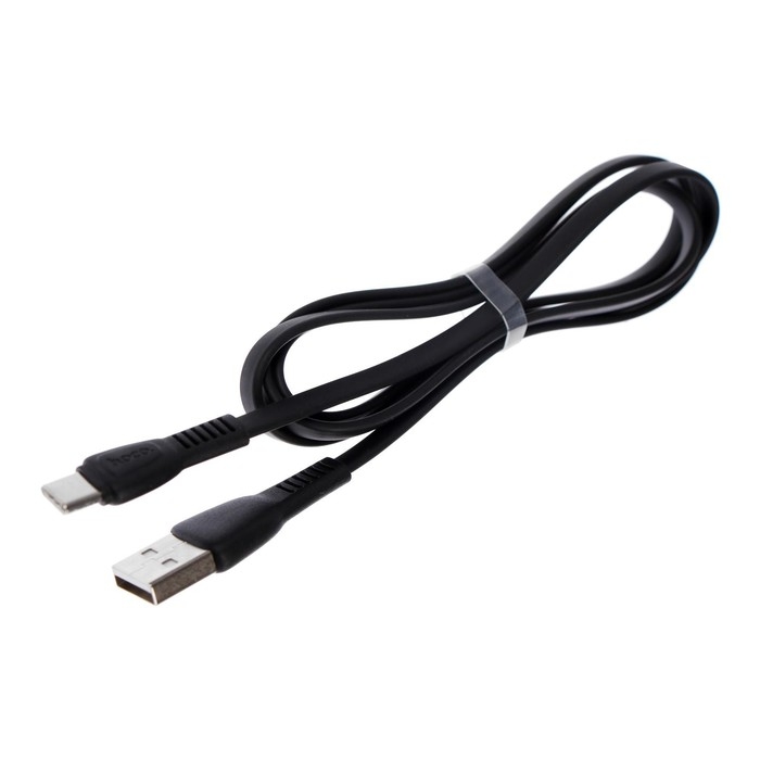 Кабель Hoco X40, USB - Type-C, 3 А, 1 м, плоский, черный Кабель Hoco X40, USB - Type-C, 3 А, 1 м, плоский, черный
