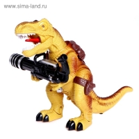 Динозавр радиоуправляемый T-Rex, стреляет ракетами, работает от батареек, МИКС