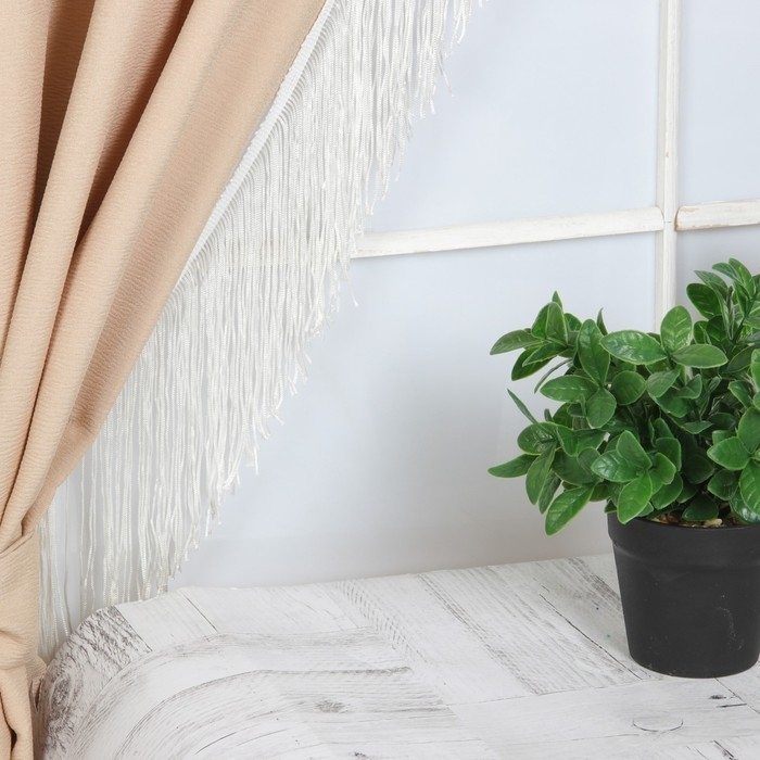 Тесьма декоративная &laquo;Бахрома&raquo;, 150 мм, 5 &plusmn; 0,5 м, цвет белый