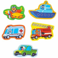Мягкий пазл для малышей &laquo;Транспорт&raquo;, 5 пазлов, Крошка Я