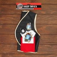 Карнавальный костюм «Морской разбойник», жилетка, наглазник, термонаклейка, бандана Карнавальный костюм «Морской разбойник», жилетка, наглазник, термонаклейка, бандана