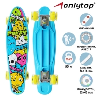 Пенниборд ONLYTOP «Рожицы», 56 х 16 см, колёса световые PU 60 х 45 мм, ABEC 7, алюминиевая подвеска Пенниборд ONLYTOP «Рожицы», 56 х 16 см, колёса световые PU 60 х 45 мм, ABEC 7, алюминиевая подвеска