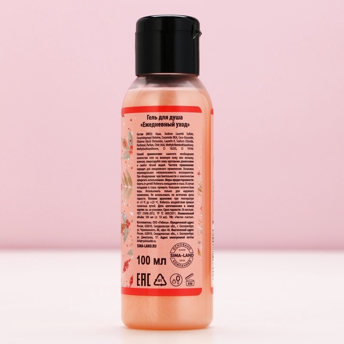 Подарочный набор косметики &laquo;Счастья в Новом Году!&raquo;, гель для душа 100 мл и бомбочка для ванны 40 г, ЧИСТОЕ СЧАСТЬЕ