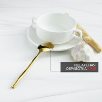 Ложка столовая из нержавеющей стали Magistro Kolos, длина 19,5 см, цвет золотой Ложка столовая из нержавеющей стали Magistro Kolos, длина 19,5 см, цвет золотой