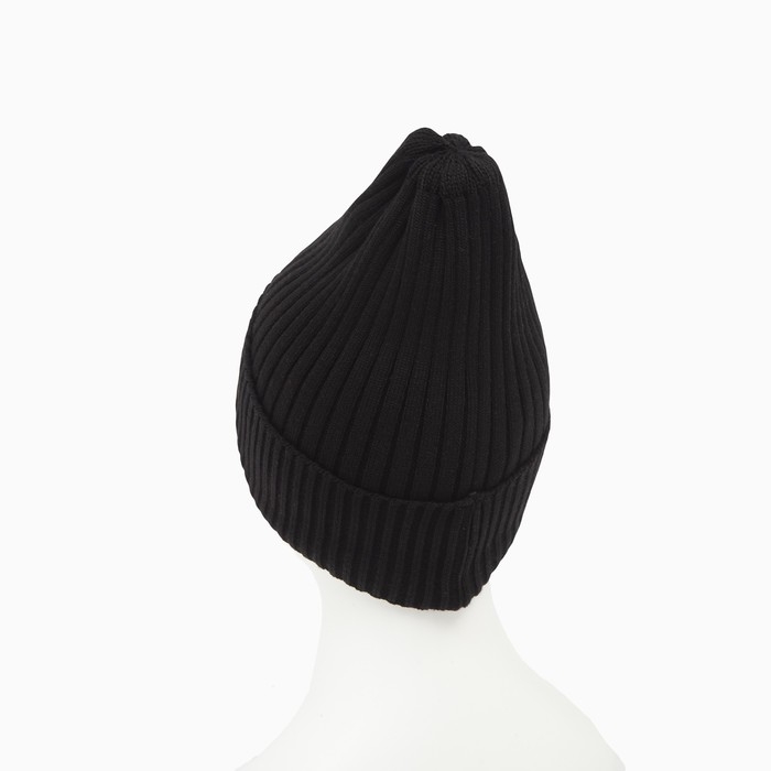 Шапка женская зимняя, цвет чёрный, размер 52-56 Шапка женская зимняя, цвет чёрный, размер 52-56