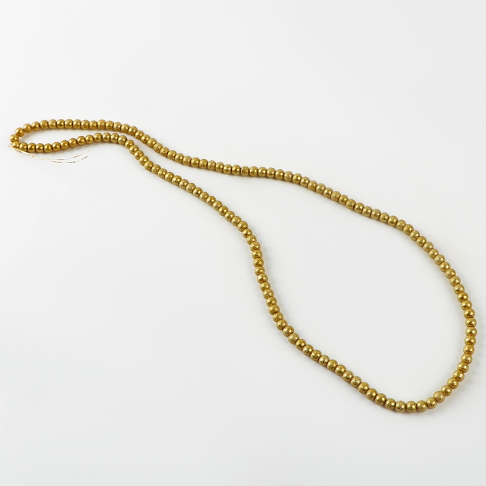 Бусины из стекла, набор 140 шт., размер 1 шт. &mdash; 6 мм, цвет жёлтое золото