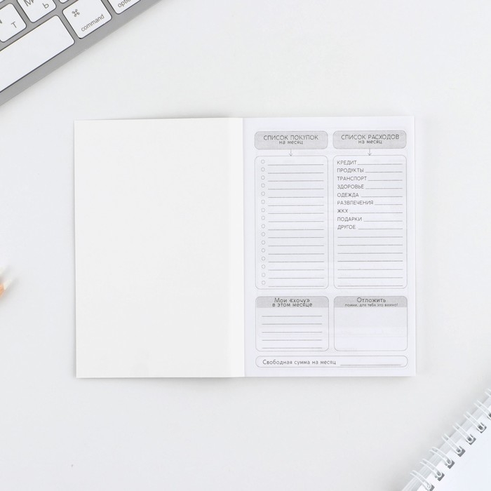 Блокнот для планирования финансов А6, 52 листа &laquo;Кот&raquo;