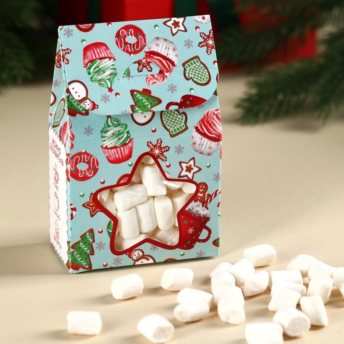 Новый год! Маршмеллоу для напитков &laquo;Тёплого Нового года&raquo;, со вкусом пломбира, 40 г.