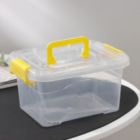 Контейнер для хранения, 20&times;15&times;11 см, крышка с ручкой на защёлке, цвет оранжевый