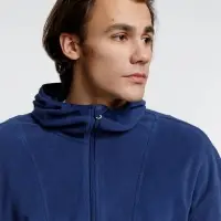 Анорак флисовый унисекс Fliska, темно-синий, размер XS/S