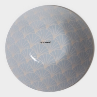 Салатник стеклянный Доляна &laquo;Золотое перо&raquo;, 600мл, 18,5&times;5 см, цвет чёрный