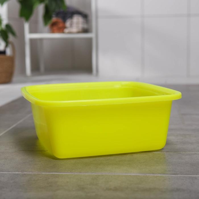 Таз квадратный, 7 л, цвет МИКС Таз квадратный, 7 л, цвет МИКС