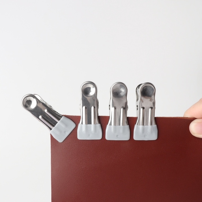 Зажимы для кожевника с насадкой, 5,5 × 2,3 см, металл, цвет разноцветный Зажимы для кожевника с насадкой, 5,5 × 2,3 см, металл, цвет разноцветный