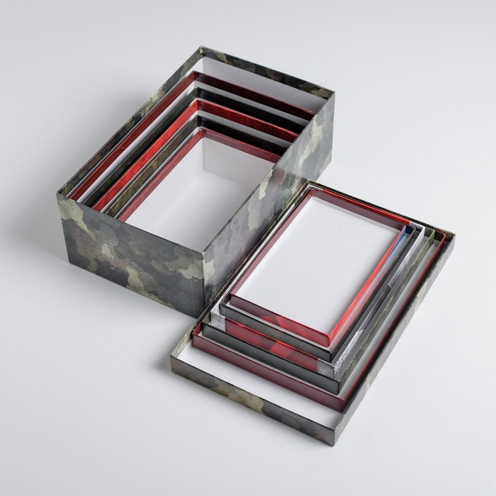 Набор коробок 6 в 1, упаковка подарочная, &laquo;С 23 февраля&raquo;, 20 х 12.5 х 7.5 ‒ 32.5 х 20 х 12.5 см