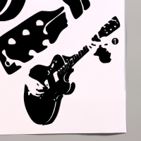 Наклейка 3Д интерьерная Гитарист 40*40см Наклейка 3Д интерьерная Гитарист 40*40см