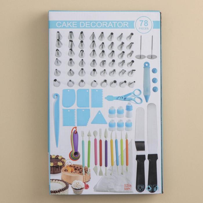 Набор кондитерский, 78 предметов, цвет МИКС Набор кондитерский, 78 предметов, цвет МИКС