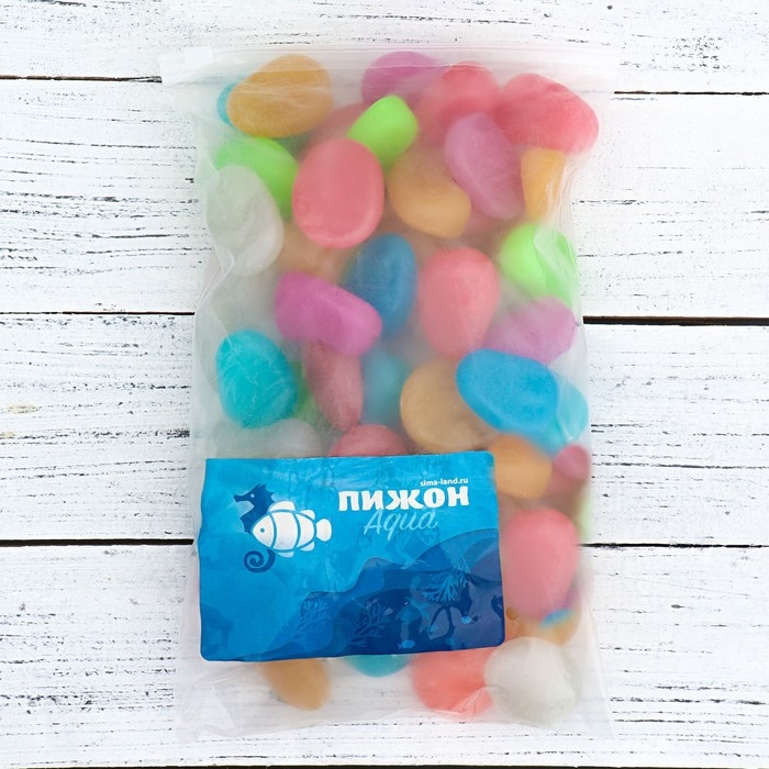 Декоративные камни для аквариума, светящиеся, 45 мм, 1 кг, микс Декоративные камни для аквариума, светящиеся, 45 мм, 1 кг, микс