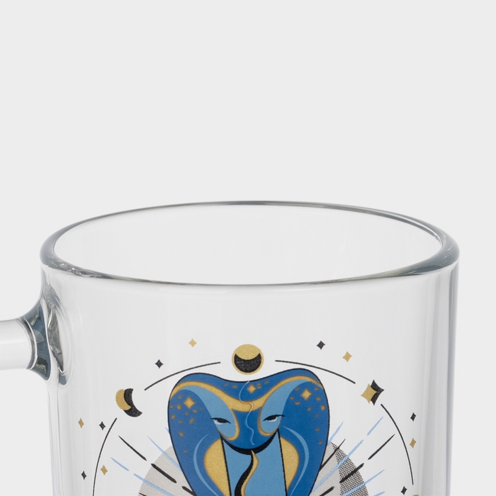 Кружка стеклянная чайная &laquo;Мистические змеи&raquo;, 200 мл, МИКС