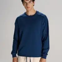 Свитшот унисекс Vozduh, темно-синий, размер XS/S