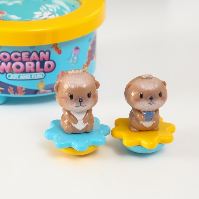 Сувенир музыкальный механический магнитный "Суслики" 12,2х12,2х11,5 см