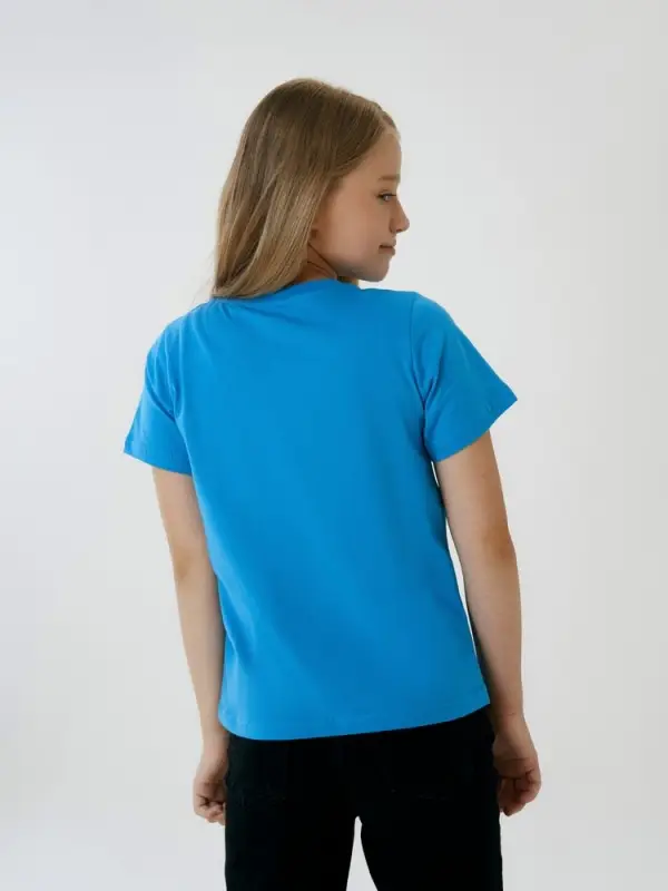 Футболка детская T-Bolka Kids, бирюзовая, 6 лет