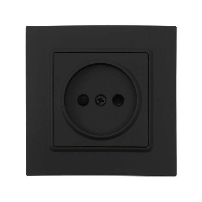 Розетка одноместная TOT Elegant, 10 А, скрытая, без з/к, черная
