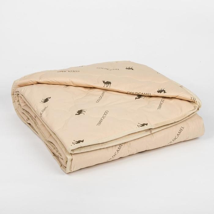 Одеяло всесезонное Адамас "Верблюжья шерсть", размер 140х205 &plusmn; 5 см, 200гр/м2, чехол тик