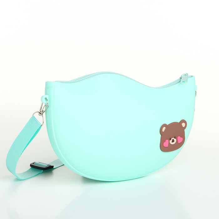 Сумка детская для девочки на молнии, цвет бирюзовый