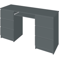 Стол письменный Мадера, 1360х500х770, Графит