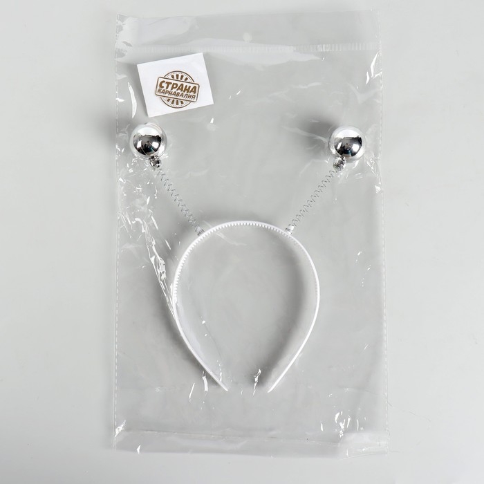 Карнавальный ободок &laquo;Шарики&raquo;, цвет серебряный