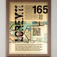 Плакетка Plaque XL, венге с золотистой пластиной Плакетка Plaque XL, венге с золотистой пластиной