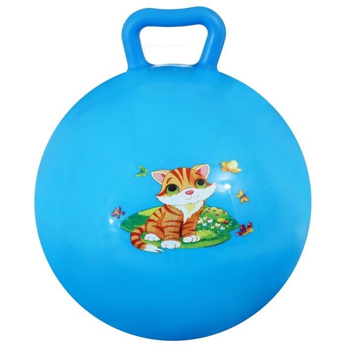 Мяч детский с ручками, d=15 см, цвет МИКС