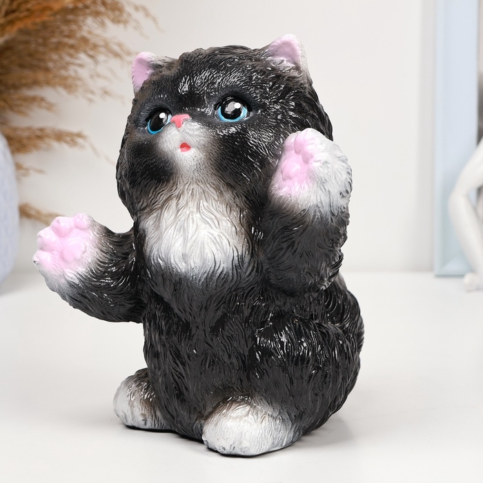 Копилка "Радостный кот" черный, 20см