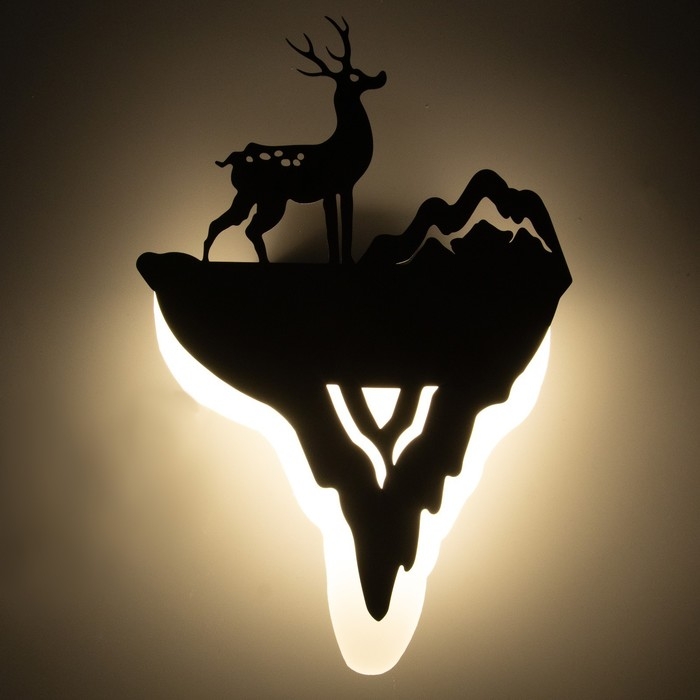 Бра Бра "Олень и гора" LED 11Вт 4000К черный 20х29х5 см