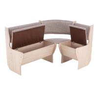 Кухонный уголок А-5, 1180х1620х820, Ясень шимо светлый/Рогожка темная