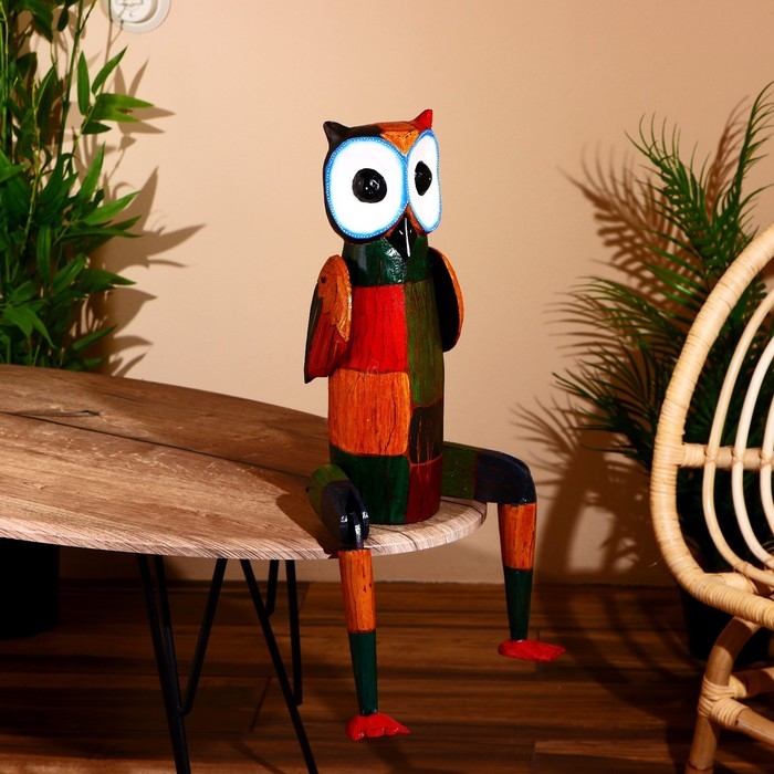 Сувенир "Сова" висячие лапки, дерево 60 см