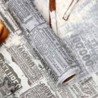 Силиконизированная бумага для выпечки ""Газета старая" 38 х 5 м Силиконизированная бумага для выпечки ""Газета старая" 38 х 5 м