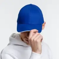 Бейсболка Spiker, ярко-синяя с белым