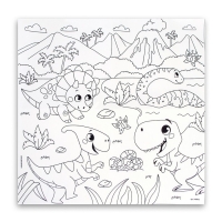 Набор для творчества &laquo;Игрушки-раскраски: динозавры&raquo;, с ковриком, с фломастерами, 3 фигурки