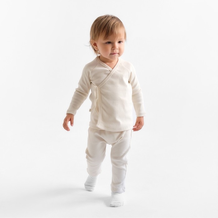 Комплект детский (кофта и штаны) MINAKU, цвет молочный, рост 74-80 см
