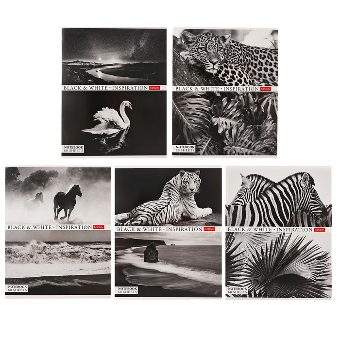 Тетрадь 60 листов в клетку Тетрадь 60 листов в клетку "Вдохновение", обложка мелованный картон, блок офсет 65г/м2