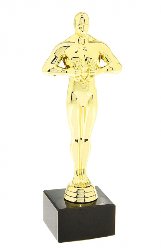 Наградная фигура, «Оскар», подставка камень черная, 18 х 6 см Наградная фигура, «Оскар», подставка камень черная, 18 х 6 см