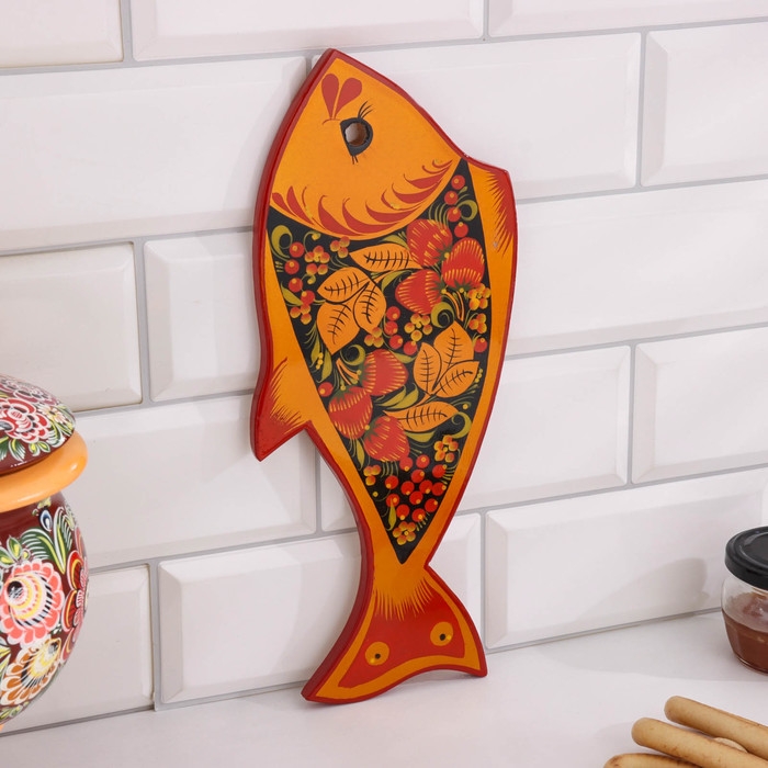 Набор разделочных досок &laquo;Рыбка Золотая&raquo;, 3 шт, хохлома