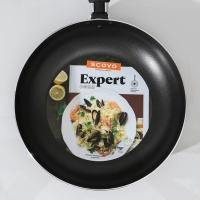 Сковорода &laquo;Эксперт&raquo;, d=24 см, пластиковая ручка, антипригарное покрытие, цвет бордовый