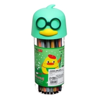 Фломастеры 36 цветов "Утка в очках", в пластиковом пенале, МИКС