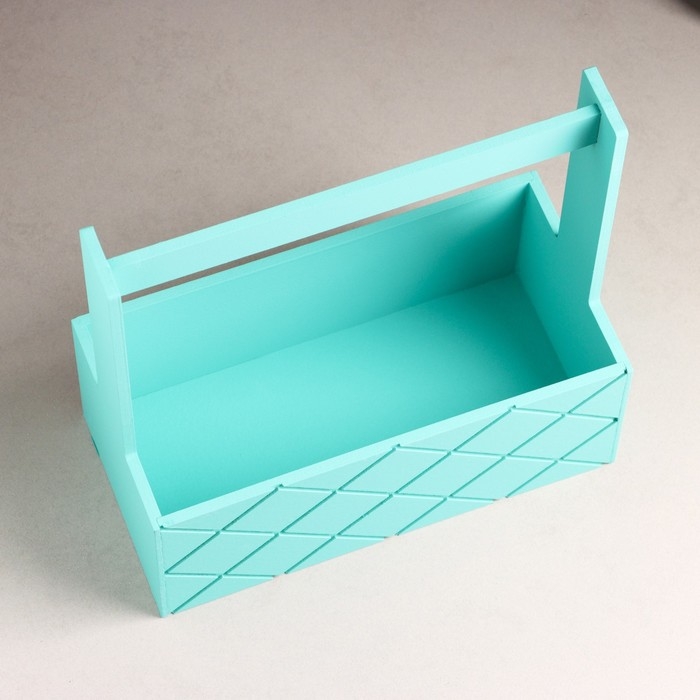 Кашпо деревянное "Эллада большая, сетка", с ручкой, 25&times;12,5&times;10(25) см Тиффани