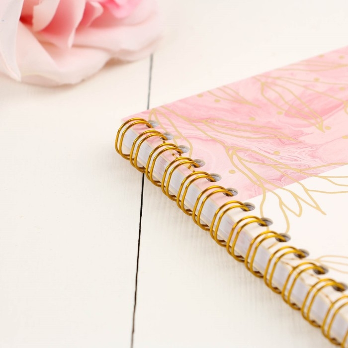 Книга пожеланий на свадьбу &laquo;Золотые цветы&raquo;, на пружине, 21 х 21 см.